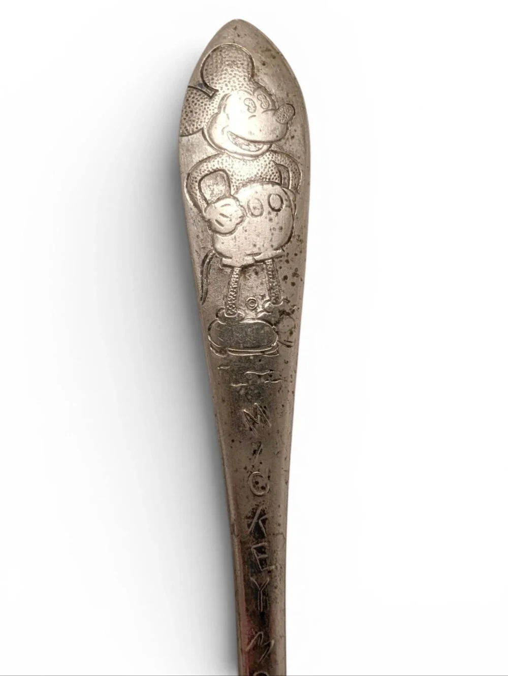 VINTAGE Mickey Mouse Cereal Spoon Bradford Silver Plated Collectible Antique